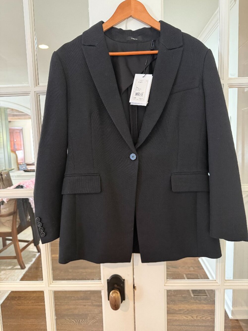 Theory black linen Blazer New with tags